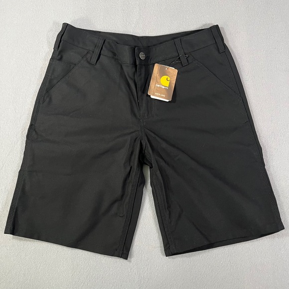 Carhartt Pants - NEW Carhartt Women Black Original Loose rigged flex Fit canvas Workwear Shorts 8
